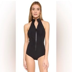 lisa marie fernandez bonded halter neck swimsuit, size 4/Large